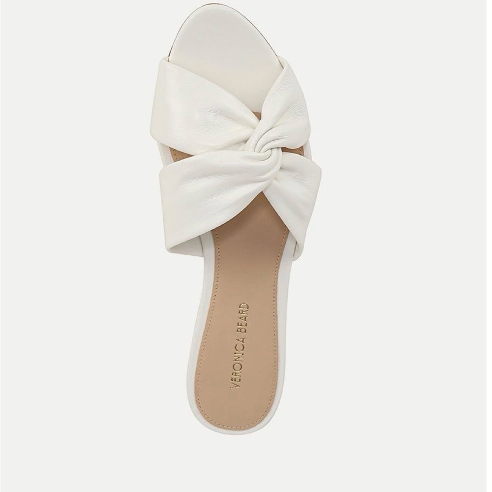 Veronica Beard Seraphina Cream Women's Knotted Slide Sandals
